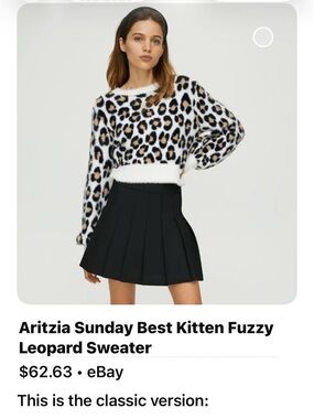 Sunday Best Kitten Fuzz Leopard Sweater